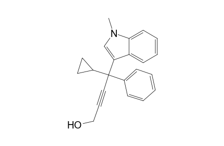 1-Cyclopropyl-1-(1-methyl-1H-indol-3-yl)-1-phenylbut-2-yn-4-ol