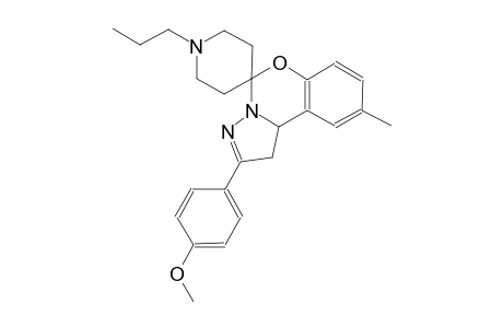 2-(4-methoxyphenyl)-9-methyl-1'-propyl-1,10b-dihydrospiro[benzo[e]pyrazolo[1,5-c][1,3]oxazine-5,4'-piperidine]