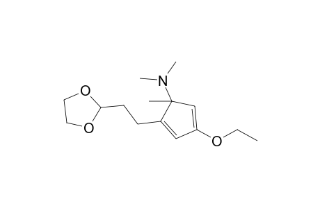 2-[2-(1,3-dioxolan-2-yl)ethyl]-4-ethoxy-N,N,1-trimethyl-1-cyclopenta-2,4-dienamine