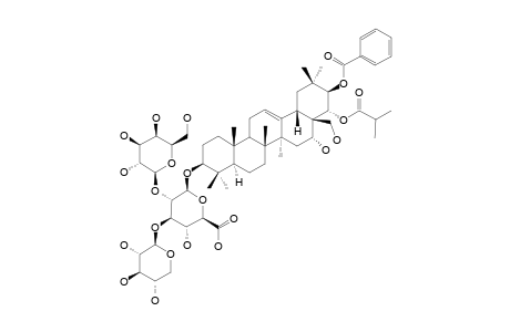 ACUTANGULOSIDE-A;3-O-BETA-D-XYLOPYRANOSYL-(1->3)-[BETA-D-GALACTOPYRANOSYL-(1->2)]-BETA-D-GLUCURONOPYRANOSYL-21-O-BENZOYL-22-O-ISOBUTYRYL-BARRI