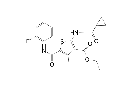 3-thiophenecarboxylic acid, 2-[(cyclopropylcarbonyl)amino]-5-[[(2-fluorophenyl)amino]carbonyl]-4-methyl-, ethyl ester