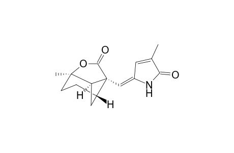 (1'R,4'S,6'R,7'R,E)-3-Methyl-5-(1'-methyl-8'-oxo-9'-oxatricyclo[4.3.0.0(4,7)]non-7'-yl)methylene-3-pyrrolin-2-one, Ampullicin