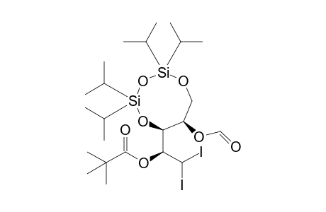 5-Deoxy-4-O-(2,2-dimethylpropanoyl)-5,5-diiodo-2-O-formyl-1,3-O-(tetraisopropyldisiloxane-1,3-diyl)-D-arabinitol