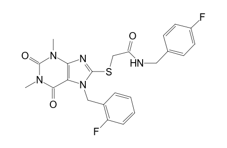 Acetamide, N-[(4-fluorophenyl)methyl]-2-[[7-[(2-fluorophenyl)methyl]-2,3,6,7-tetrahydro-1,3-dimethyl-2,6-dioxo-1H-purin-8-yl]thio]-