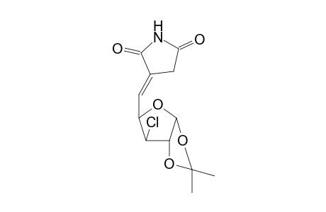 Chloro-3'-dideoxy-3',5'-O-isoprppylidene-1',2'-alpha-D-xylofurannosylidene-5')-3-succinimide-(E)