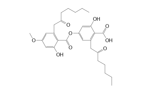 2-Hydroxy-4-[2-hydroxy-6-(2-ketoheptyl)-4-methoxy-benzoyl]oxy-6-(2-ketoheptyl)benzoic acid