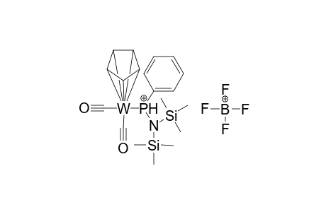 Dicarbonyl-{cyclopentadienyl-[bis(trimethylsilyl)amino](phenyl)phosphenium}-tungsten-borontetrafluoride