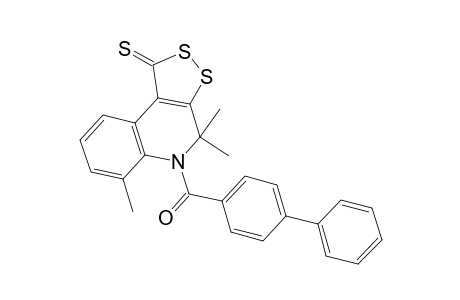 (4-phenylphenyl)-(4,4,6-trimethyl-1-sulfanylidene-5-dithiolo[3,4-c]quinolinyl)methanone