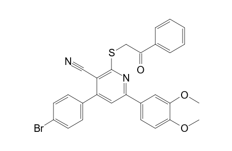 4-(4-bromophenyl)-6-(3,4-dimethoxyphenyl)-2-phenacylsulfanyl-pyridine-3-carbonitrile