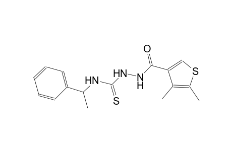 2-[(4,5-dimethyl-3-thienyl)carbonyl]-N-(1-phenylethyl)hydrazinecarbothioamide