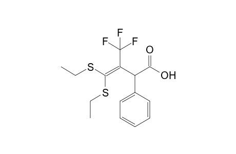 4,4-Bis(ethylsulfanyl)-2-phenyl-3-trifluoromethyl-3-butenoic acid