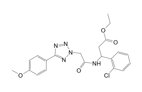 Benzenepropanoic acid, 2-chloro-.beta.-[[2-[5-(4-methoxyphenyl)-2H-1,2,3,4-tetrazol-2-yl]acetyl]amino]-, ethyl ester