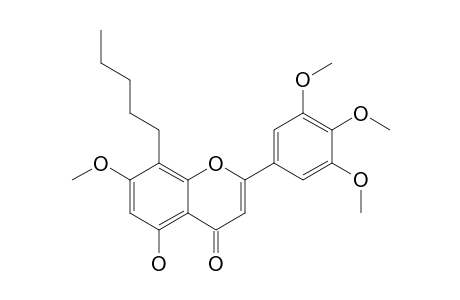 5-HYDROXY-7-METHOXY-2-(3',4',5'-TRIMETHOXYPHENYL)-8-PENTYL-4H-CHROMEN-4-ONE
