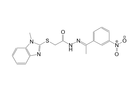acetic acid, [(1-methyl-1H-benzimidazol-2-yl)thio]-, 2-[(E)-1-(3-nitrophenyl)ethylidene]hydrazide