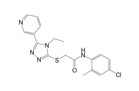 N-(4-chloro-2-methylphenyl)-2-{[4-ethyl-5-(3-pyridinyl)-4H-1,2,4-triazol-3-yl]sulfanyl}acetamide