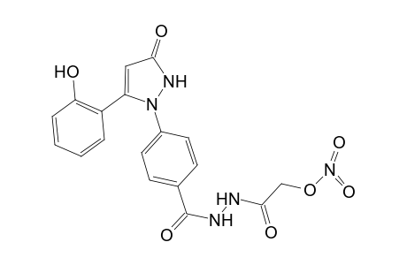 4-[5-(2-Hydroxy-phenyl)-3-oxo-2,3-dihydro-pyrazol-1-yl]-benzoic acid N'-(2-nitrooxy-acetyl)-hydrazide