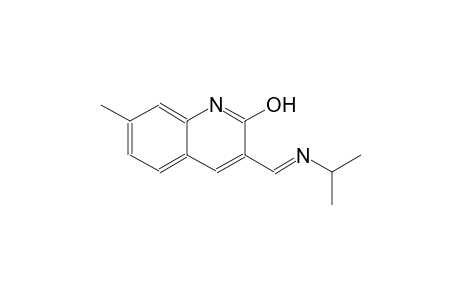 7-methyl-3-((E)-{[(E)-1-methylethyl]imino}methyl)-2-quinolinol