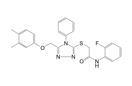 2-({5-[(3,4-dimethylphenoxy)methyl]-4-phenyl-4H-1,2,4-triazol-3-yl}sulfanyl)-N-(2-fluorophenyl)acetamide