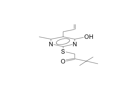 2-tert-butylcarbonylmethylthio-4-o\hydroxy-5-allyl-6-methylpyrimidine