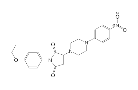 2,5-pyrrolidinedione, 3-[4-(4-nitrophenyl)-1-piperazinyl]-1-(4-propoxyphenyl)-