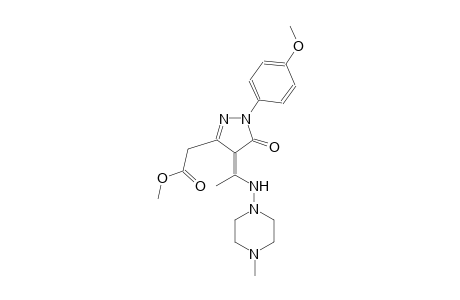1H-pyrazole-3-acetic acid, 4,5-dihydro-1-(4-methoxyphenyl)-4-[1-[(4-methyl-1-piperazinyl)amino]ethylidene]-5-oxo-, methyl ester, (4Z)-