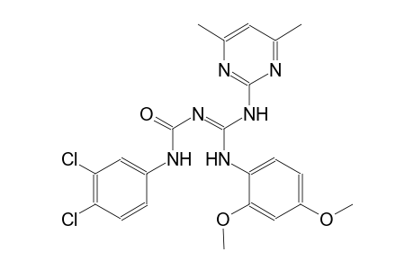 N-(3,4-dichlorophenyl)-N'-{(E)-(2,4-dimethoxyanilino)[(4,6-dimethyl-2-pyrimidinyl)amino]methylidene}urea