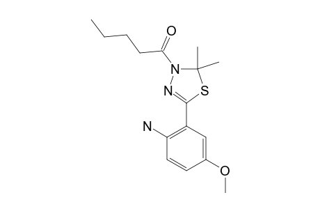 3-BUTYLCARBONYL-5-(2-AMINO-5-METHOXYPHENYL)-2,2-DIMETHYL-2,3-DIHYDRO-1,3,4-THIADIAZOLE