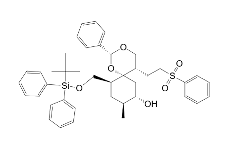 (+)-(2R,5S,6S,8S,9S,11S)-11-[(tert-butyldiphenylsiloxy)methyl]-9-methyl-2-phenyl-5-[2-(phenylsulphonyl)ethyl]-1,3-dioxaspiro[5.5]undecan-8-ol