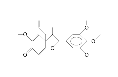 3a-Allyl-5-methoxy-3-methyl-2-(3,4,5-trimethoxy-phenyl)-2,3,3a,6-tetrahydro-6-oxo-benzofuran