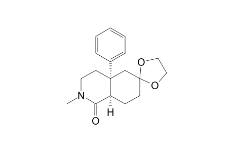Spiro[1,3-dioxolane-2,6'(2'H)-isoquinolin]-1'(5'H)-one, hexahydro-2'-methyl-4'a-phenyl-, cis-
