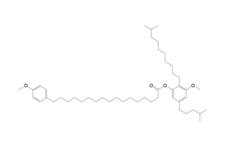 Benzeneheptadecanoic acid, 4-methoxy-, 3-methoxy-2-(9-methyldecyl)-5-(4-methylpentyl)phenyl ester
