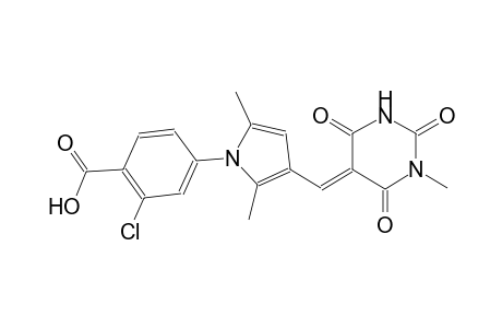 2-chloro-4-{2,5-dimethyl-3-[(E)-(1-methyl-2,4,6-trioxotetrahydro-5(2H)-pyrimidinylidene)methyl]-1H-pyrrol-1-yl}benzoic acid