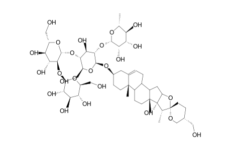 (25S)-SPIROST-5ENE-3B,17A,27-TRIOL 3-O-A-L-RHAMNOPYRANOSYL(1->2)-O-(B-D-GLUCOPYRANOSYL(1->2)-O-B-D-GLUCOPYRANOSYL(1->4))-B-D-GLUCOPYRANOSIDE