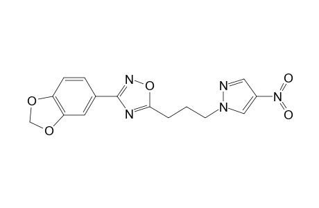 1,2,4-Oxadiazole, 3-(1,3-benzodioxol-5-yl)-5-[3-(4-nitro-1H-pyrazol-1-yl)propyl]-
