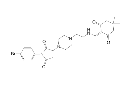 1-(4-bromophenyl)-3-[4-(2-{[(4,4-dimethyl-2,6-dioxocyclohexylidene)methyl]amino}ethyl)-1-piperazinyl]-2,5-pyrrolidinedione