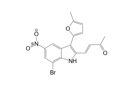 (3E)-4-[7-bromo-3-(5-methylfuran-2-yl)-5-nitro-1H-indol-2-yl]but-3-en-2-one