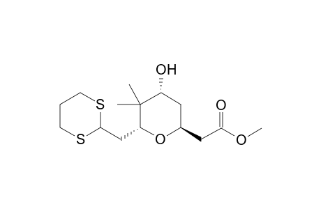 Methyl trans-(2S,4R,6R)-6-{[(1,3-Dithian-2-yl)methyl]-4-hydroxy-5,5-dimethyltetrahydropyran-2-yl}acetate