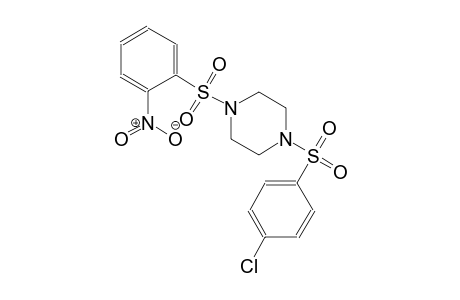 piperazine, 1-[(4-chlorophenyl)sulfonyl]-4-[(2-nitrophenyl)sulfonyl]-