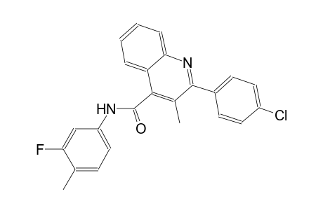 2-(4-chlorophenyl)-N-(3-fluoro-4-methylphenyl)-3-methyl-4-quinolinecarboxamide