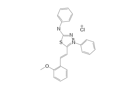 4-PHENYL-5-(2'-METHOXY-STYRYL)-1,3,4-THIADIAZOLIUM-2-PHENYLAMINE-CHLORIDE