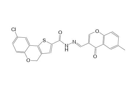 8-chloro-N'-[(E)-(6-methyl-4-oxo-4H-chromen-3-yl)methylidene]-4H-thieno[3,2-c]chromene-2-carbohydrazide