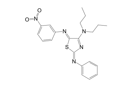 5-(3-Nitrophenylimino)-4-(di-n-propylamino)-2-(phenylimino)-.deata(3)-thiazoline