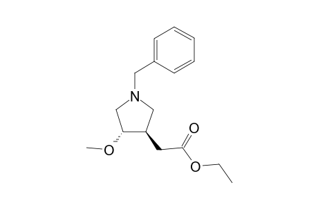 trans-Ethyl 2-(1-benzyl-4-methoxypyrrolidin-3-yl)acetate
