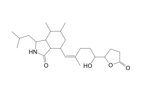 1H-Isoindol-1-one, octahydro-7-[5-hydroxy-2-methyl-5-(tetrahydro-5-oxo-2-furanyl)-1-pent enyl]-4,5-dimethyl-3-(2-methylpropyl)-