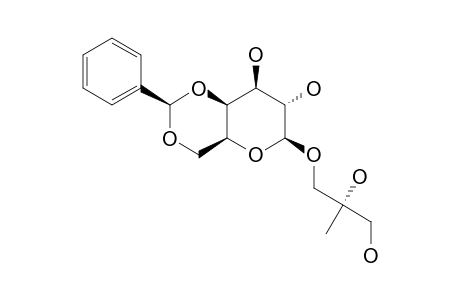 (2R)-2,3-DIHYDROXY-2-METHYLPROPYL-4,6-O-(S)-BENZYLIDENE-BETA-D-GALACTOPYRANOSIDE;MAJOR-ISOMER