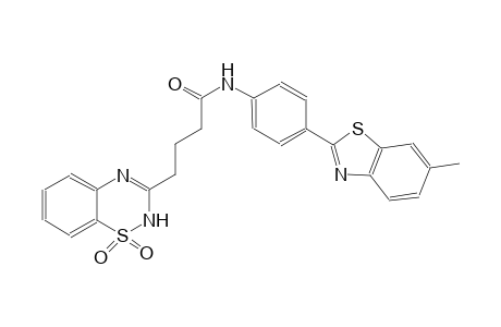 4-(1,1-dioxido-2H-1,2,4-benzothiadiazin-3-yl)-N-[4-(6-methyl-1,3-benzothiazol-2-yl)phenyl]butanamide
