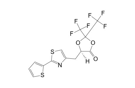(5S)-5-(2-(2-THIENYL)-1,3-THIAZOL-4-YL-METHYL)-2,2-BIS-(TRIFLUOROMETHYL)-1,3-DIOXOLAN-4-ONE