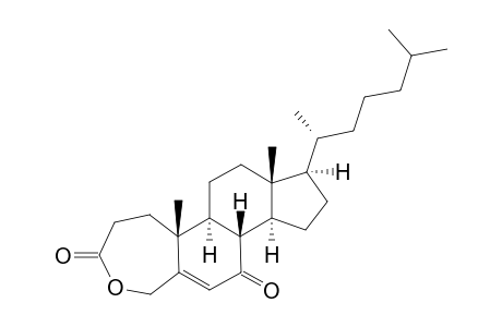 1H-Cyclopenta[5,6]naphth[2,1-c]oxepin, A-homo-4-oxacholest-5-ene-3,7-dione deriv.