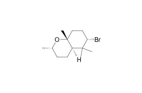 (2.alpha.,4a.alpha.,6.alpha.,8a.beta.)-(.+-.)-6-Bromooctahydro-2,5,5,8a-tetramethyl-2H-1-benzopyran