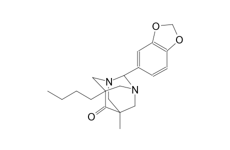 2-(1,3-benzodioxol-5-yl)-5-butyl-7-methyl-1,3-diazatricyclo[3.3.1.1~3,7~]decan-6-one
